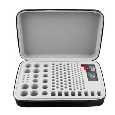 China Portable for Travel Portable Battery Organizer Hard Case Tool Box with Foam Insert for sale