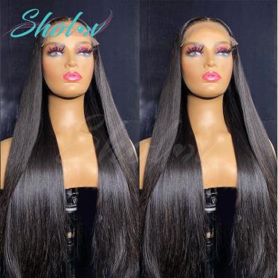 China Transparent Pre Plucked Lace Front Wig 13X6, HD Full Lace Hair Wig, 100% Virgin Hair Wholesale Silky Straight Wave Hd Lace Wig Full for sale