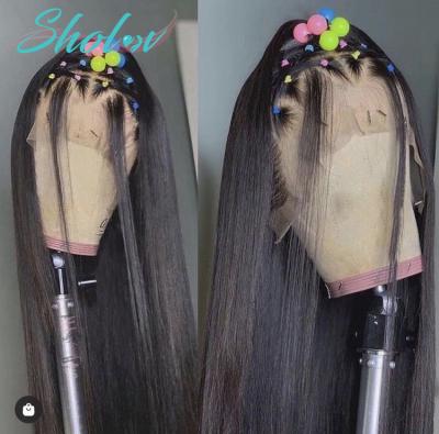 China Best Selling Virgin 10a Silky Straight Raw Virgin Human Hair Full Lace Wig, 28 40 Inch Mink Straight Peruvian Lace Front Hair Wigs for sale