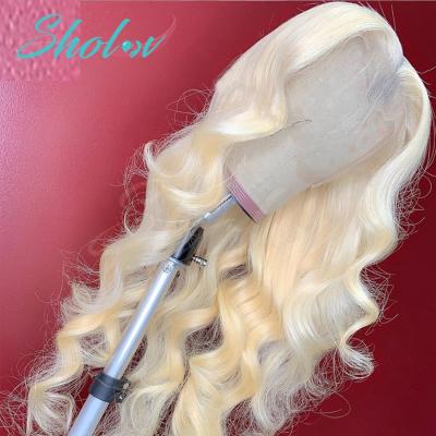 China Wholesale Platinum Ombre Bob Brazilian Human Hair Blonde Lace Front Wig HD Wave Glueless Silky Straight Full Lace Wig Transparent For Black Women for sale