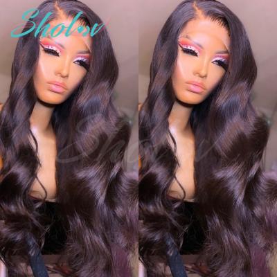 China Peruvian Body Wave Grade 12a Water Wave Hair Lace Wigs For Black Women, Natural Peruvian Hair Lace Front Wig 30 Inches for sale