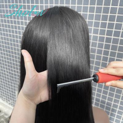 China Silky Straight Virgin Remy Brazilian Human Hair Full Lace Wig Transparent Curly Straight Wig, Long Straight Hair 360 Full Lace Front Wig for sale