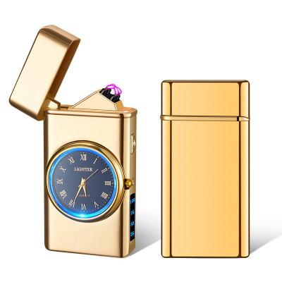 China Windproof Portable USB Cigarette Lighter USB Arc Lighter BBQ Candle Kitchen Electronic Rechargeable Lighter Outdoor Camping Electronic Cigarette Accessories for sale