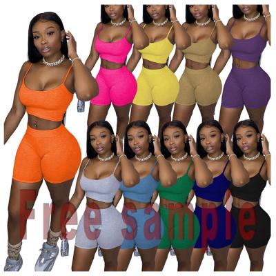 China Breathable 2021 Women Shorts Clothing Biker Summer Shorts Set Matching Two Piece Sets Sweatpants for sale