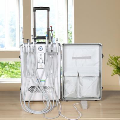 China Best Hospital Dental Foldable Portable Dental Unit With Spare Parts Air Compressor Suction Turbine Electric Handpiece Equipment Fixed Drill Price for sale