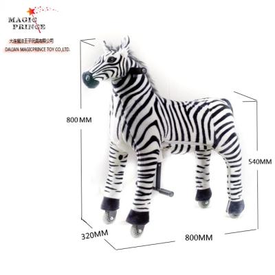 China Ride On Mechanical Toy 2019 Discount Factory Price CE Plush Zebra Riding Horse for sale