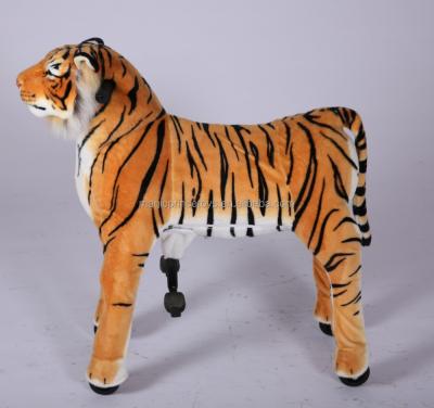 China Plush Tiger Mechanical Walking Toys With Rolls Outdoor Amusement Park Playground for sale