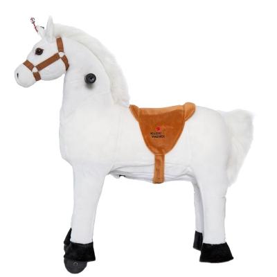 China Ride On Toy Amazon Hot Selling Ride On Horse Plush Riding Walking Animal For Adult And Children Up To 260 Pounds for sale