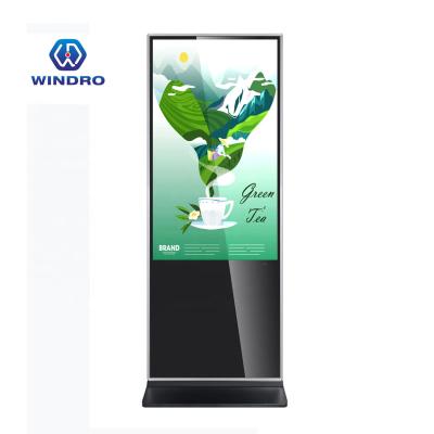 China Indoor 55 65 Inch Floor Standing Media Player High Brightness Indoor Signage LCD Digital Display for sale