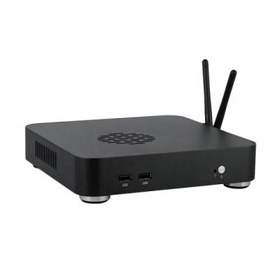 China For Ultra Compact WIN7/8/10/Linux 2 Industrial Mini Fanless Ethernet Barebone PC 12v Core i3 i5 i7 J1900 J4105 for sale