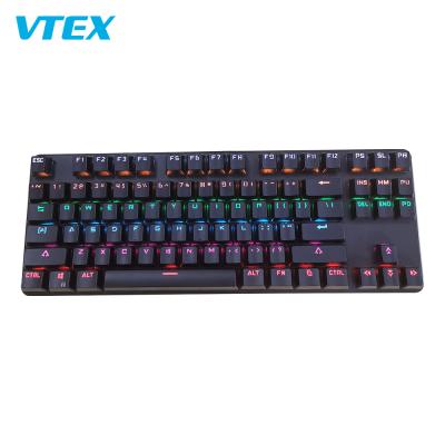 Китай Hot Sale 87 Key Wireless Gamer Gamer RGB Waterproof Ergonomic Mechanical Keyboard продается