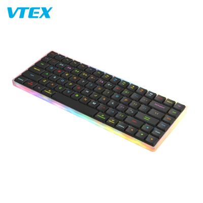 Κίνα Palm Rest China Factory Wholesale Price 87 Keys With RGB Light Backlit Slim Design Mini USB Wired Keyboards προς πώληση