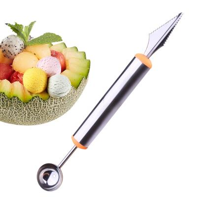 China Viable Stainless Steel Watermelon Spoon Knife Divider Ice Cream Fruit Vegetable Carving Tool Home Kitchen Instrument Tools for sale