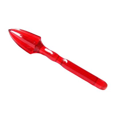 China Long Viable Hand Manual Kitchen Citrus Lemon Squeezer Plastic Red Lime Squeezer for sale