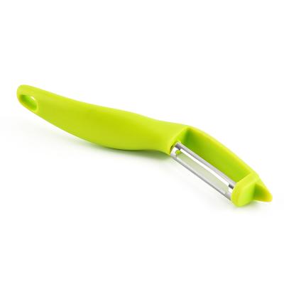 China Custom PP Stocked Handle Commercial Kitchen Stainless Steel Lemon Potato Multifunctional Fruit Vegetable Peeler for sale