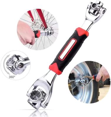 China Multifunctional Carbon Steel Adjustable Wrench Tool Kit with 48 360 Degree Rotating Head in 1 Socket Wrench for sale