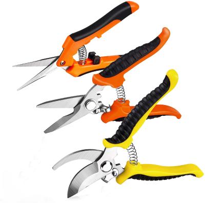 China Durable Mini Portable DIY Tool Stainless Steel Handle Garden Tree Pruning Rubber Scissors for sale