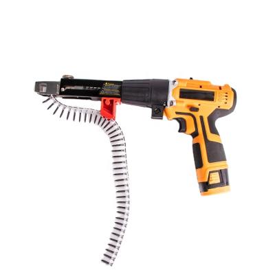 China Hot Selling Plastic + Stainless Steel Electric Drill Screw Gun With Chain 50Pcs Nails Auto Screw Gun Adapter With Chain for sale