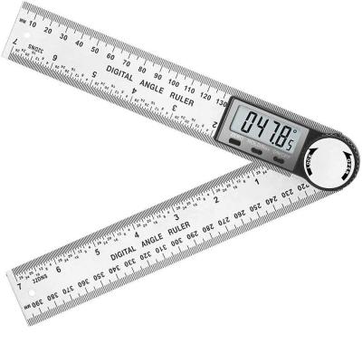 China Stainless Steel Digital Angle Finder Protractor 7inch Stainless Steel, 2-in-1 Angle Measuring Tool for sale