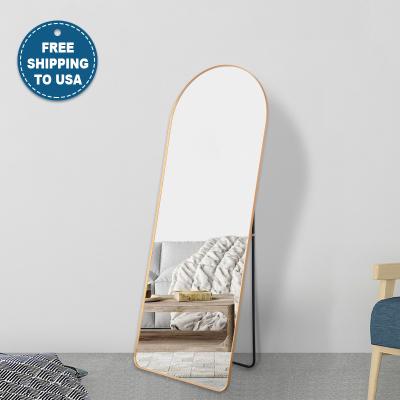 China Modern Design Aluminum Full Body Arch Dressing Mirror for Bedroom Decorations for sale