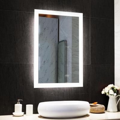 China Espejo de baño LED rectangular personalizado con sensor táctil y diseño impermeable en venta