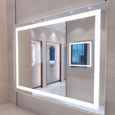 China Modern Hotel Home Furniture Big Wall Mirror with 3000K/4000K/6000K Color Temperature for sale