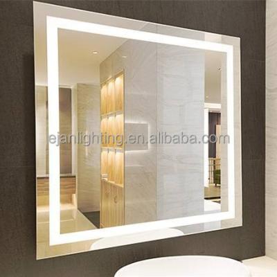 China Illuminated Wall Mounted Bathroom LED Backlit Mirror with Demister and Illuminated for sale