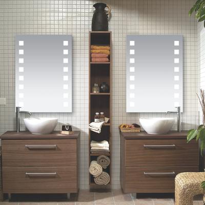 China LED Lighted Strip Silver Mirror for Smart Bathroom in Villa Hotel Project Installation for sale