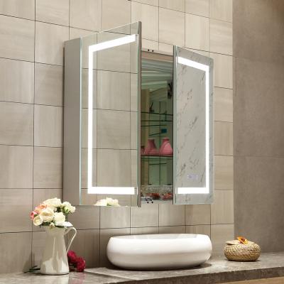 China Mirrored Cabinets in Europe Cabinet Style Customized Single/Double Door LED Mirror Cabinet for sale