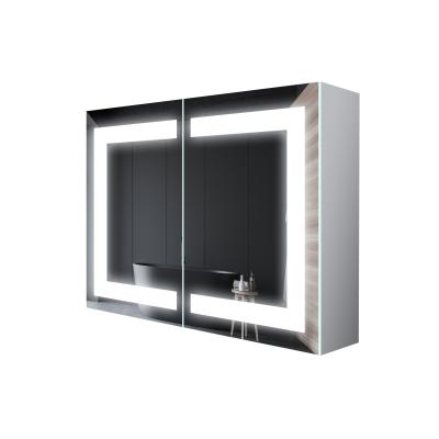 China Rust Resistant Aluminium Cabinet Modern LED Vanity Mirror Cabinet for Bathroom Storage for sale