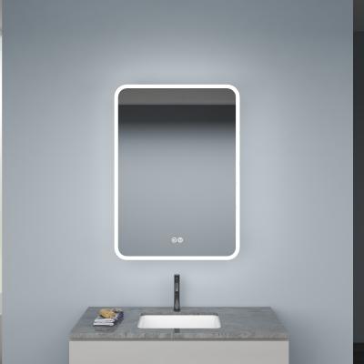 China Wall Mounted Led Medicine Cabinet Anti Fog Lighted Vanity Mirror With Storage Customized for sale