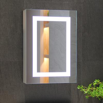 China Wall Mounted Led Bathroom Mirror Medicine Cabinets With Touch Switch Function For Hotel for sale