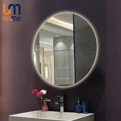 China Replaceable 2835 24VDC 12W/m Lighting Backlit Round Mirror for Hospitality Industry for sale