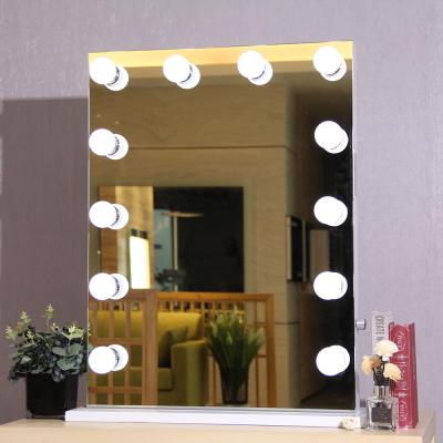 China Smart Vanity Hollywood Tabletop Beauty Mirror with Dimmable LED and 3 Years Guarantee for sale