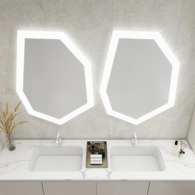 China Smart clock Anti-rust treatment Trendy appearance Bathroom Mirror With Lights for Home and Hotel for sale