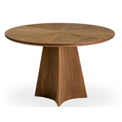 China Size customed modern wood industrial round living room bedroom dining table coffee table for sale