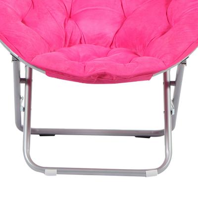 China Foldable High Quality Portable Beach Folding High Comfortable Round Camping Chair Over The Moon Filed Chair for sale