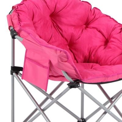 China Foldable High Quality Portable Beach Folded Comfortable Round Camping Chair Over The Moon Sized Chair for sale