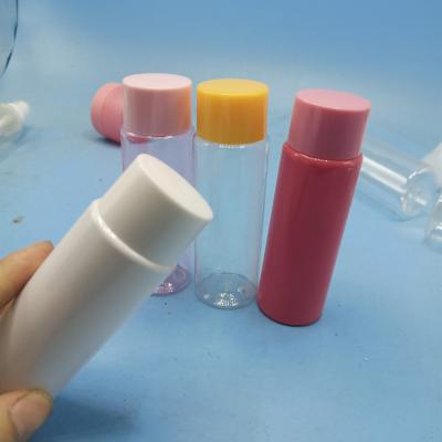 China Recyclable 60ml Plastic Bottle Toner Use PET Customized Industrial Cap Cylinder BEAUTY Outdoor PACKAGING Liquid for sale