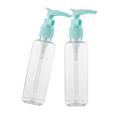 China Hot Hot Household Products Pet Bottle With Pump / Pet Bottles 100ml Bottle / Shampoo Hair For Trevaling Screen Printing 100ml Screw Cap Silk Print for sale