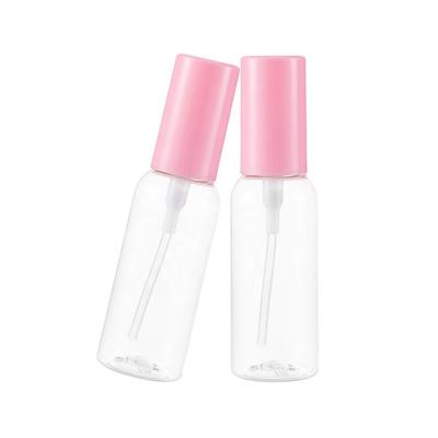 China Household Products Skin Care Bottle Pump Bottle Portablepink Spray 50ml Spray Bottle Screen Printing Clear Plastic Customized PET for sale