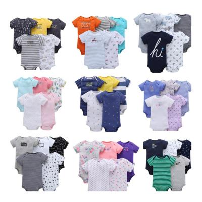 China Eco-Friendly Baby Clothes Romper Boys Newborn Infant Baby Bodysuit Boy 100 Cotton for sale