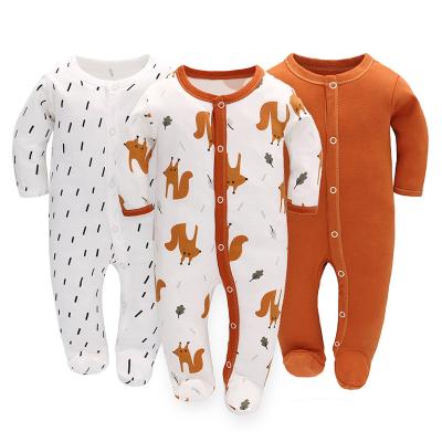 China Custom Made Baby Boy Rompers Skin-friendly Pajamas 3 Pack Baby Clothes Wholesale Cotton Baby Clothing Set High Quality Newborn Kids Jumpsuit for sale