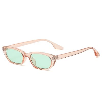 China Retro Vintage Colored Women Men Fashion Sunglasses Small Eyewear Rectangle Sunglasses for sale