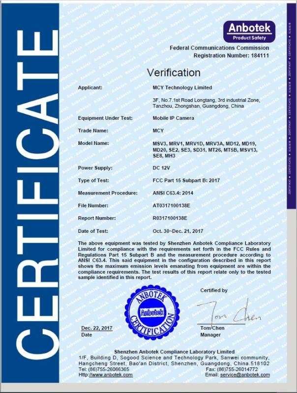 FCC - MCY Technology Limited