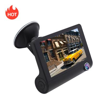 China 2021 New NIGHT VISION dashcam 4.0inch IPS screen 3 channel dvr black box night vision car camera dash backup cam for sale