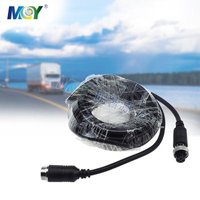 China Car 4pin Connector Video Cable 5 Meters Length M12 4 Pins Male To Female For Bus Camera Monitor MDVR Reverse Security for sale