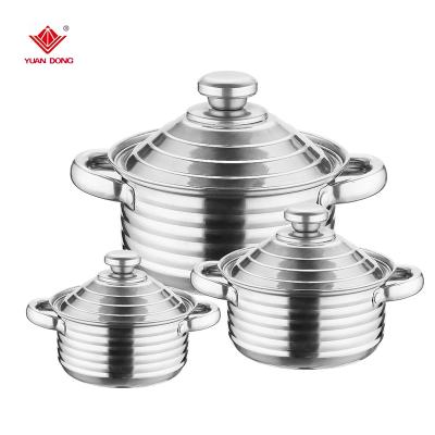 China Sustainable cookware sets stainless steel cooking pot set / kitchen set for sale