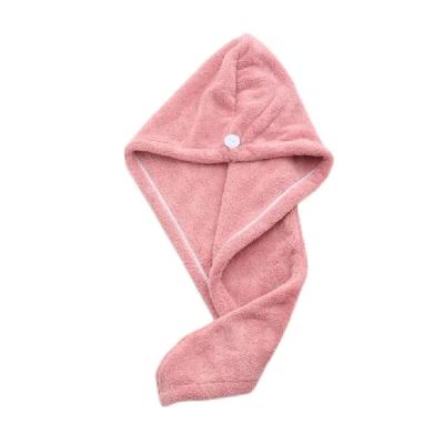 China Luxury QUICK DRY Microfiber Dry Hair Towel Ladies Wrap Pure Color Women Bathroom Hair Dryer Hat for sale