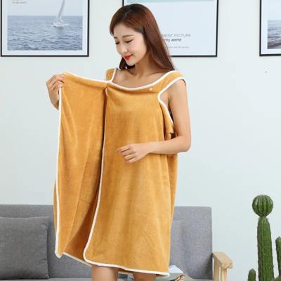 China Strong Adult Kids Safe Microfiber Water Absorption Logo Dress Skirt Big Towel Women Bath Towel Coral Fleece Body Scrub Towel for sale